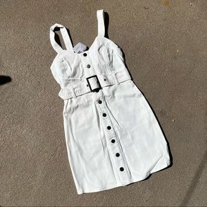Cupcake and cashmere overall white dress